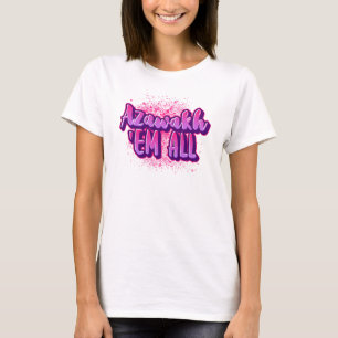 Graffiti Art for Dog Lovers Azawakh in Pink T-Shirt