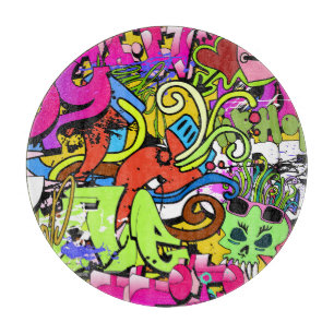 Graffiti Art: Hip-Hop Style Background Cutting Board