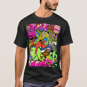 Graffiti Art: Hip-Hop Style Background T-Shirt