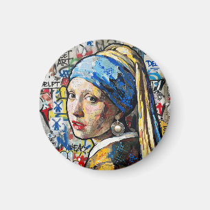Graffiti art of world-famous paintings magnet