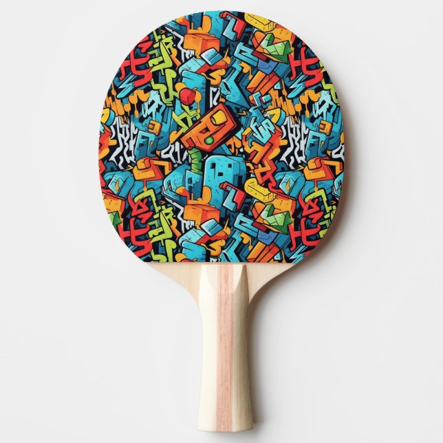 Graffiti Art Ping Pong Paddle (Front)