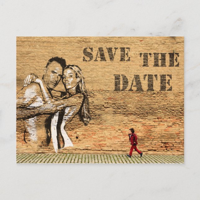 Graffiti Art Save the Date Postcard (Front)
