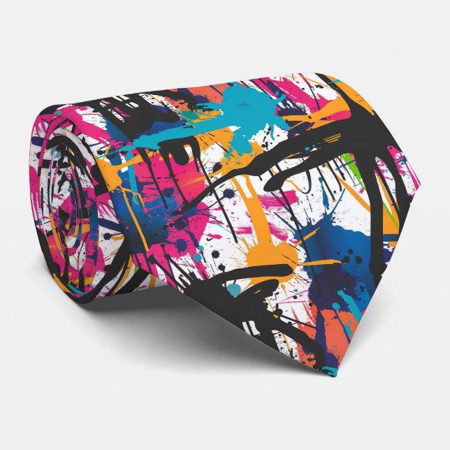 Graffiti Art Tie (Rolled)
