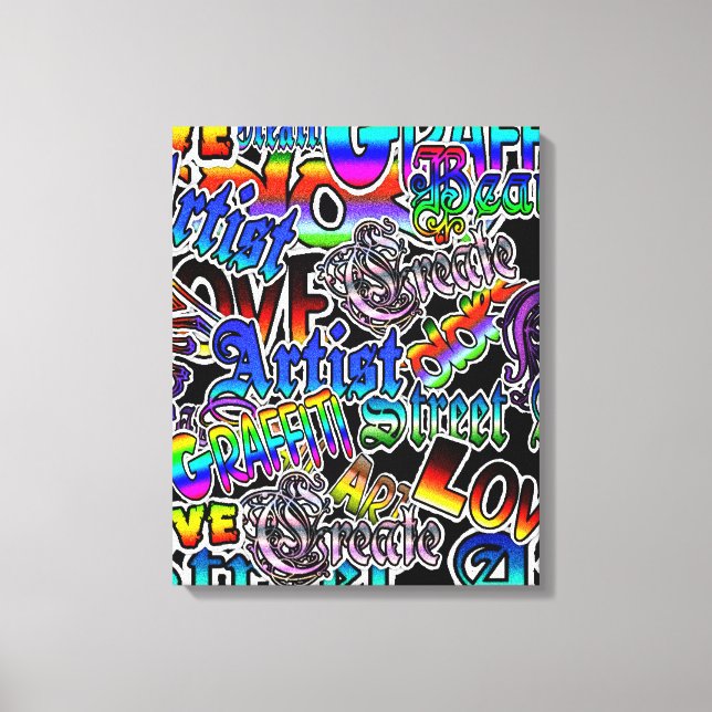 Graffiti Art Wrapped Canvas (Front)