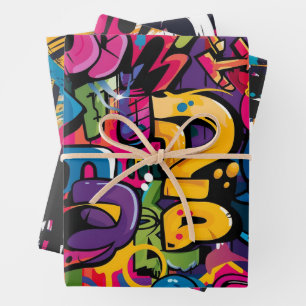 Graffiti Art Wrapping Paper Sheet
