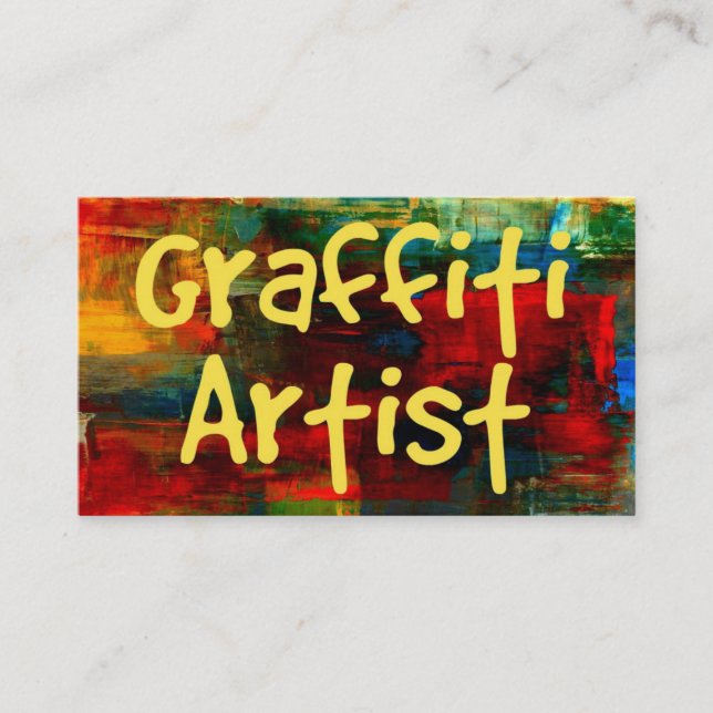 Graffiti Artist in Paint Business Card (Front)