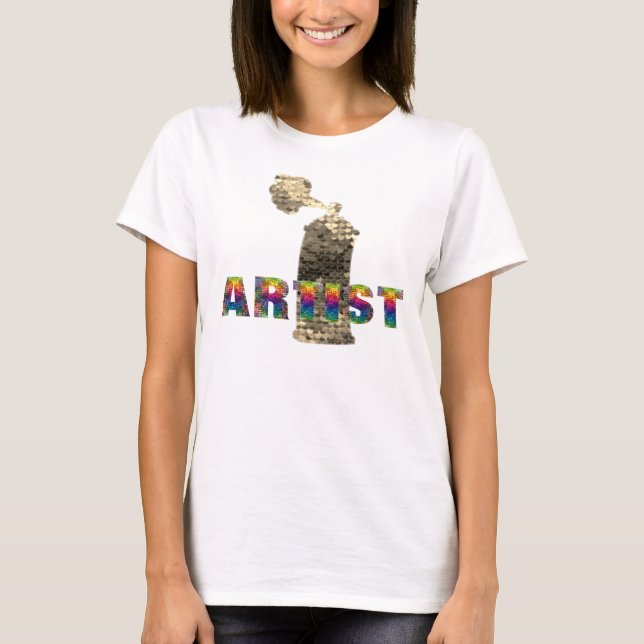 Graffiti Artist Spray Can T-Shirt (Front)