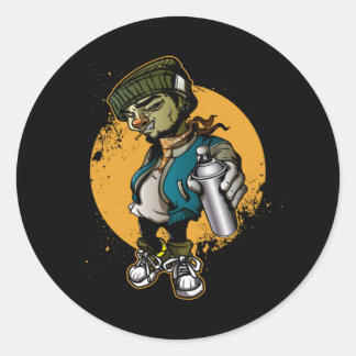Graffiti Artist Spray Paintings Painters Graffiti Classic Round Sticker