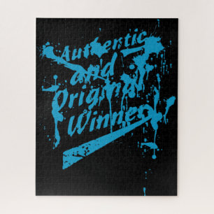 Graffiti Authentic Original Winner Grunge Splatter Jigsaw Puzzle