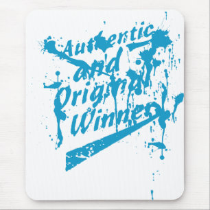 Graffiti Authentic Original Winner Grunge Splatter Mouse Mat