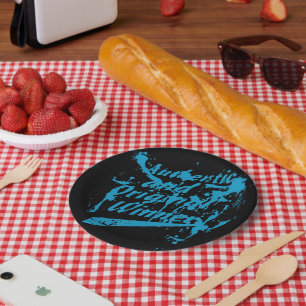 Graffiti Authentic Original Winner Grunge Splatter Paper Plate
