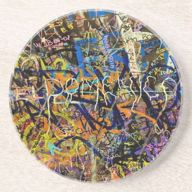 Graffiti Background Coaster (Front)