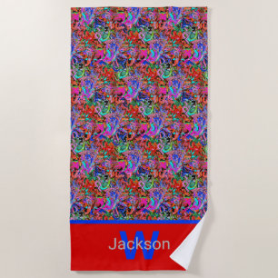 Graffiti beach towel