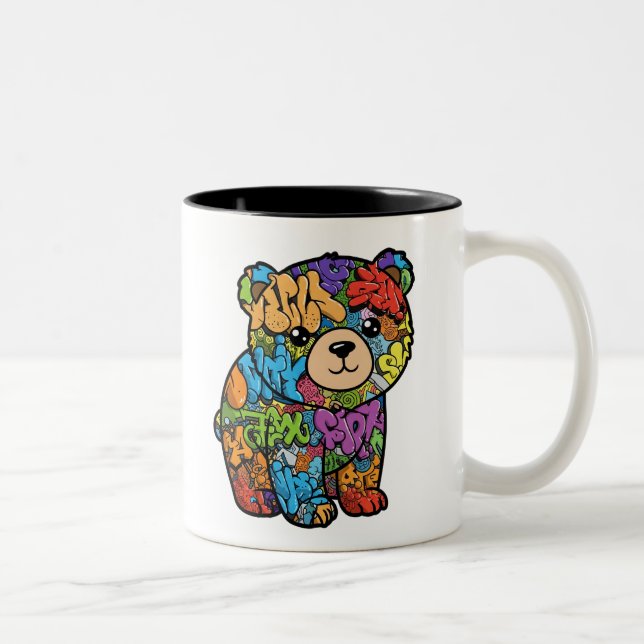 Graffiti Bear Mug – Left-Handed Version (Right)