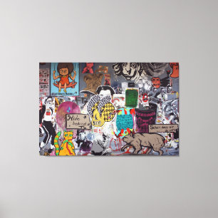 Graffiti, Berlin, Germany Canvas Print
