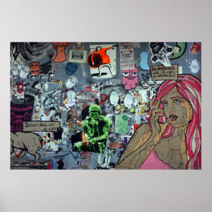 Graffiti, Berlin, Germany Poster