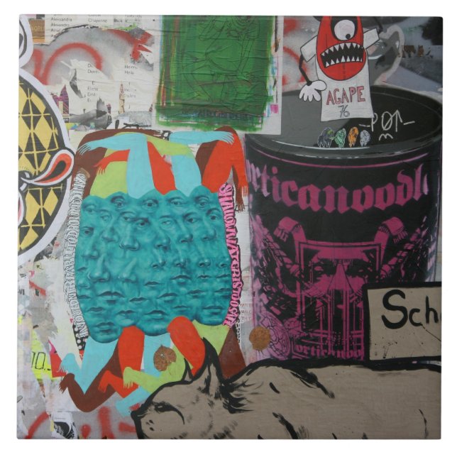 Graffiti, Berlin, Germany Tile (Front)