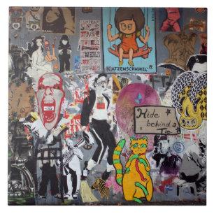 Graffiti, Berlin, Germany Tile