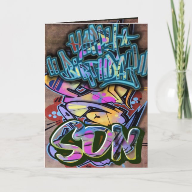 Graffiti birthday card son (Front)