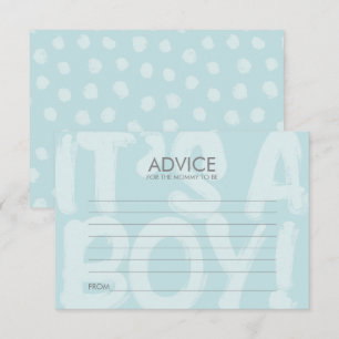Graffiti Blue Baby Shower Advice Card For Mum
