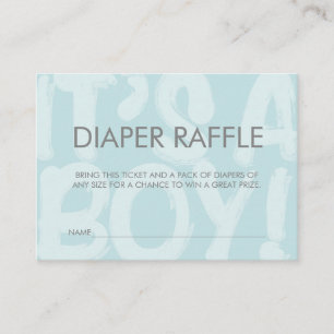 Graffiti Blue Baby Shower Diaper Raffle Ticket Enclosure Card