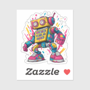 Graffiti Bot – Urban Cartoon Robot Sticker