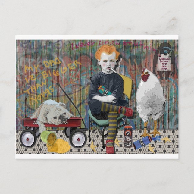 Graffiti Boy Postcard (Front)