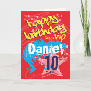 Graffiti Boy's Customized Birthday Card