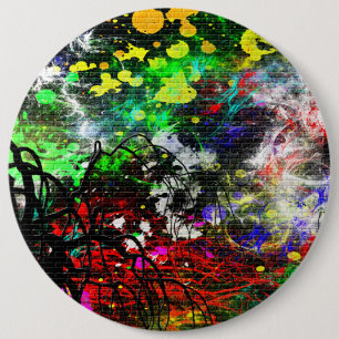 Graffiti Brick Wall 6 Cm Round Badge