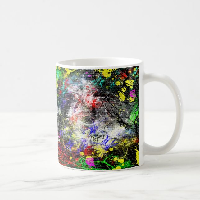 Graffiti Brick Wall Coffee Mug (Right)