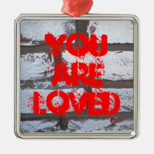 Graffiti Bricks Metal Tree Decoration