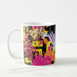 Graffiti bright psychedelic seamless pattern illus coffee mug