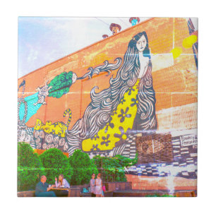 Graffiti Building Architecture Sketch Tile