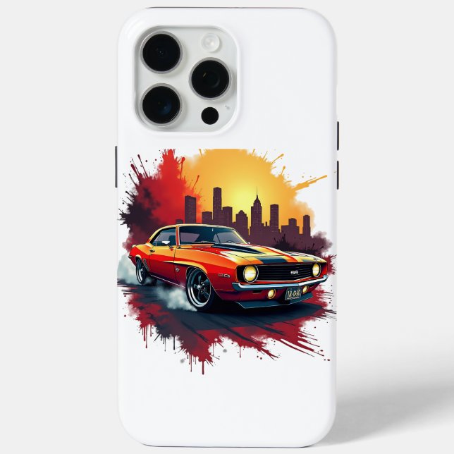 Graffiti Burnout Muscle Car Phone Case (Back)