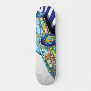 Graffiti car design skateboard