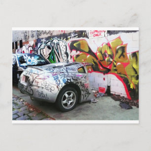Graffiti Car Postcard