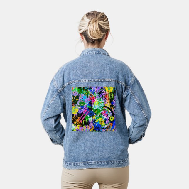 Graffiti Carnival 1 Denim Jacket (Model)