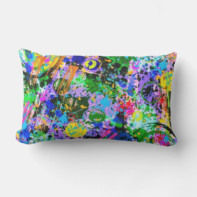 Graffiti Carnival Lumbar Cushion (Front)