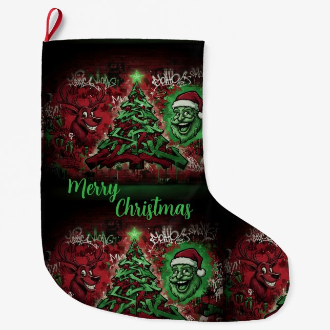 Graffiti Christmas Stocking 12x20 (Front)