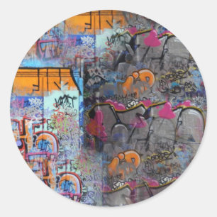 graffiti classic round sticker