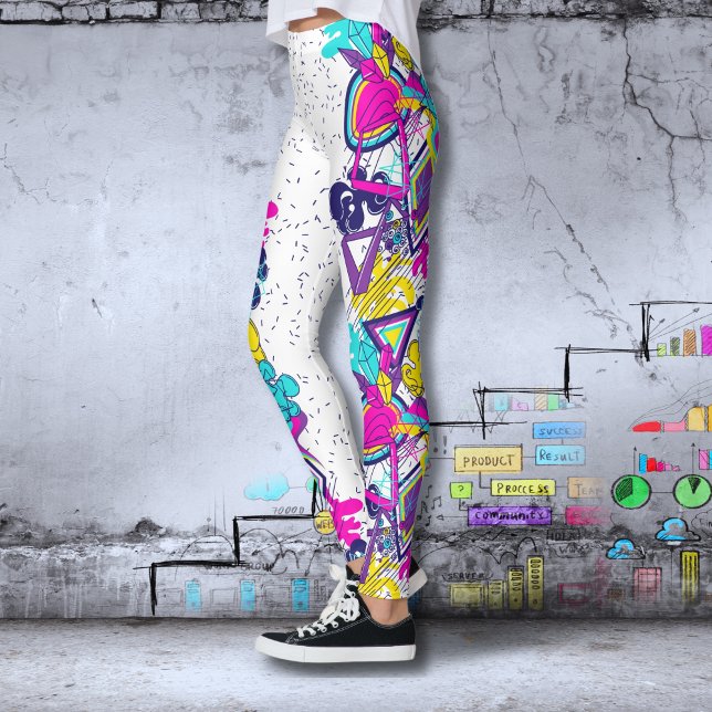 Graffiti colourful pattern | active sport yoga leggings (Creator Uploaded)
