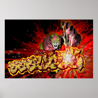 Graffiti, Comic, Superhero Poster