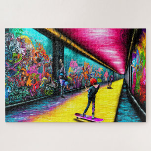 Graffiti Coming to Live Jigsaw Puzzle
