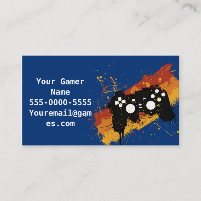 Graffiti Controller Video Game Business Cards (Front)