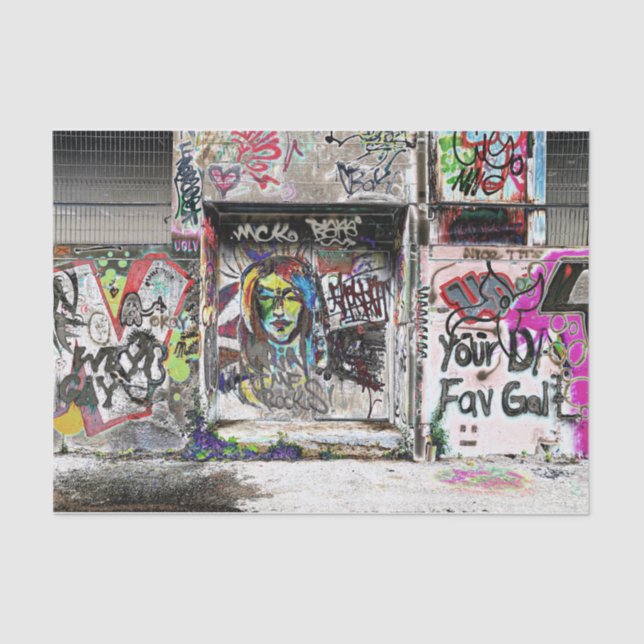 Graffiti Cool Decorative Urban Street Grunge Art Tissue Paper (Front)