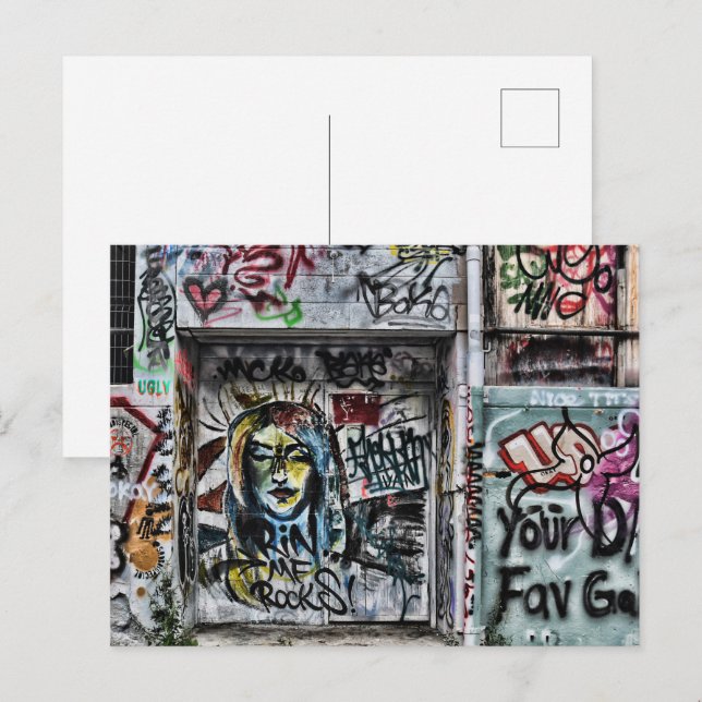 Graffiti Cool Modern Urban Street Art Postcard (Front/Back)