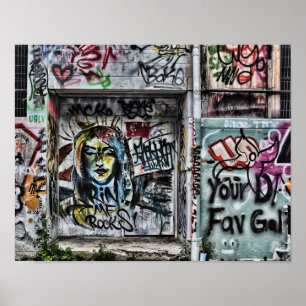 Graffiti Cool Modern Urban Street Art Poster