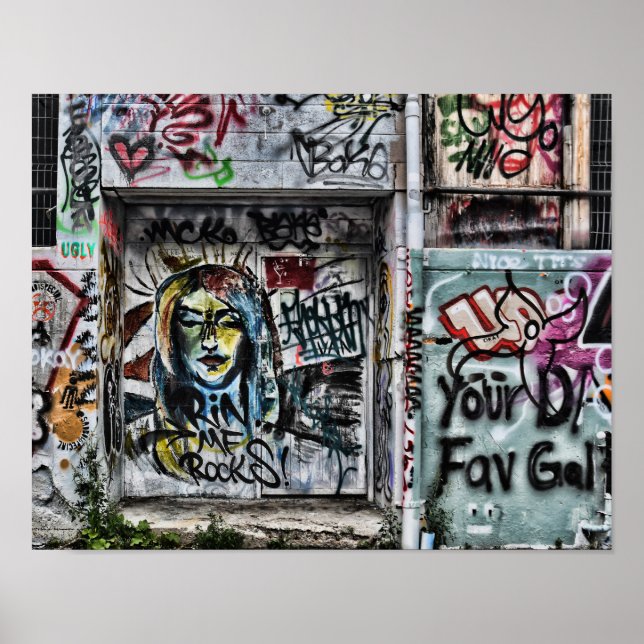 Graffiti Cool Modern Urban Street Art Poster (Front)