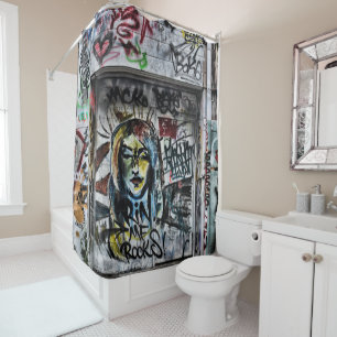 Graffiti Cool Modern Urban Street Art Shower Curtain