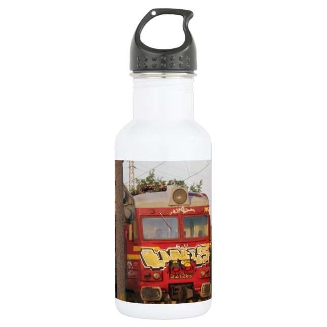 Graffiti Covered Train 532 Ml Water Bottle (Front)